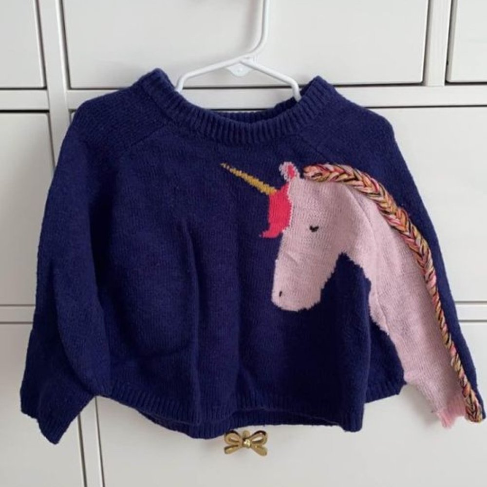 Cat & Jack Toddler Girls 2t Unicorn Sweater